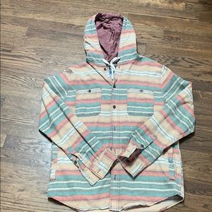 Modern amusement hooded button up shirt